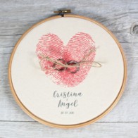 Bastidor porta alianzas corazón 