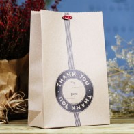 Bolsa kraft con fuelle Thank You