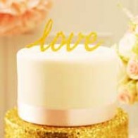 Cake topper Love glitter