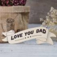 Cartel de madera Love you dad