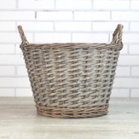 Cesta de mimbre redonda