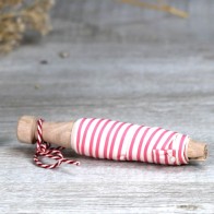 Cinta de tela rayas rojas