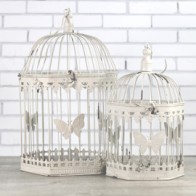 Jaula de decoración blanca