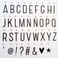 Pack de letras básico para lightbox (85 uds.)