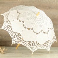 Parasol novia blanco
