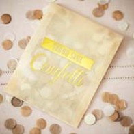 Sobres de confetti dorado