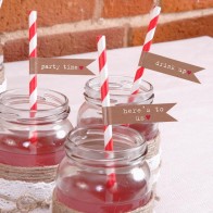 Etiquetas craft para cañitas