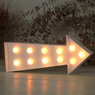 Flecha luminosa blanca