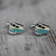 Gemelos Furgoneta Vintage Volkswagen T1 verde