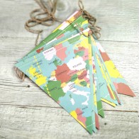 Guirnalda mapa vintage