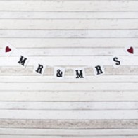 Guirnalda de banderines Mr and Mrs