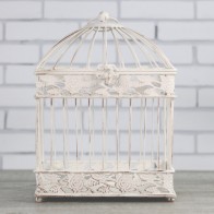 Jaula decorativa de metal rectangular