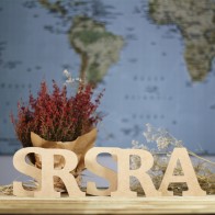 Letras Sr Sra madera natural