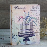 Caja formato libro Jaula Pajaritos