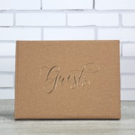 Libro de firmas craft y dorado