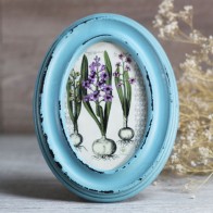 Marco fotos azul ovalado 