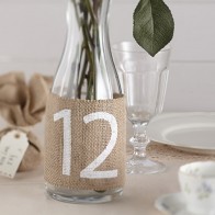 Meseros de boda en tela de saco