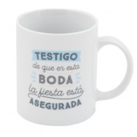 Mr Wonderful Taza Testigo de que en esta boda la fiesta está asegurada