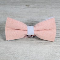 Pajarita melocotón y azul claro