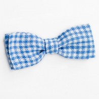 Pajarita reversible azul cuadritos vichy