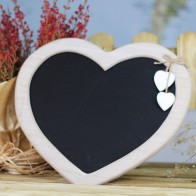 Pizarra corazon con 2 corazones
