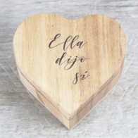 Porta alianzas madera corazón