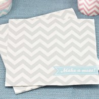 Servilletas de papel napkins chevron gris clarito (20 uds.)