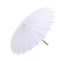 Sombrillas de papel blanco