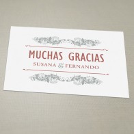 Tarjeta de agradecimiento Vintage