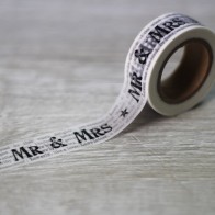 Washi tape Mr and Mrs con fondo