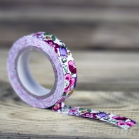 Fabric tape de tela con flores