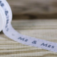 Washi tape Mr Mrs blanco