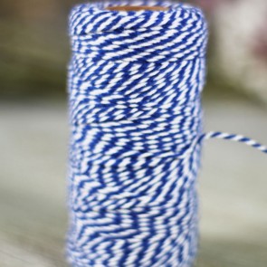 Baker's Twine azul marino y blanco (75m)