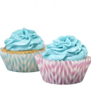 Bases de cupcake chevron (25 uds.)