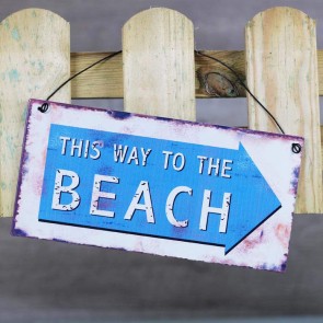 Placa de metal Beach