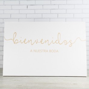 Cartel Bienvenidos a nuestra boda