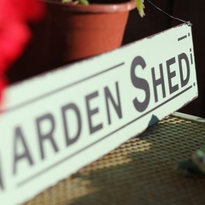 Placa de metal Garden Shed