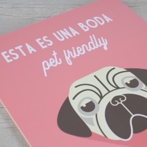 Cartel para perros en tu boda