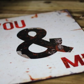 Placa de metal You & Me