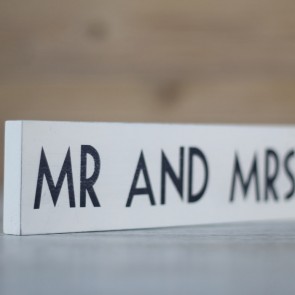 Cartel de madera Mr Mrs