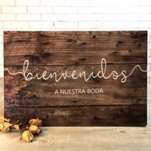 Cartel Bienvenidos a nuestra boda