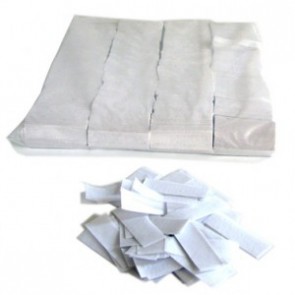 Confetti rectangular blanco acabado papel bolsa 1 kg