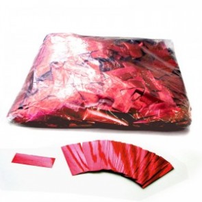 Confetti rectangular rojo metalizado bolsa 1 kg.