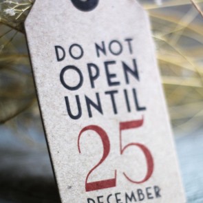 Etiquetas kraft Do Not Open until 25 December (6 uds)