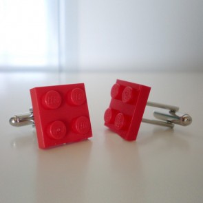 Gemelos pieza LEGO 2x2 rojo