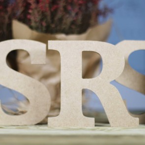 Letras Sr Sra madera natural