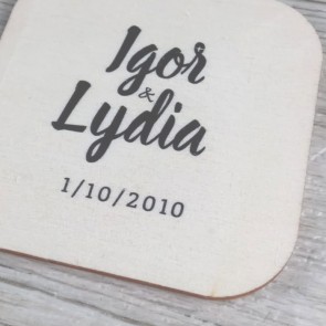 Posavasos de madera personalizable (2 uds.)