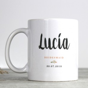 Taza dama de honor personalizada