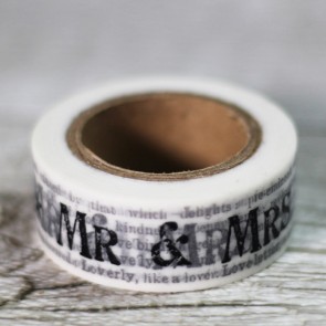 Washi tape Mr and Mrs con fondo