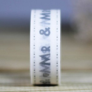 Washi tape Mr Mrs blanco